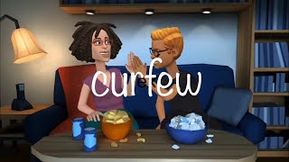 A lockdown family | Animation short movie | family watching television program | curfew | short film