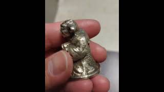 .999 Pure Silver Yoda by @silvervessel09 #pouredsilver #preciousmetal #jedi  #yoda #starwars