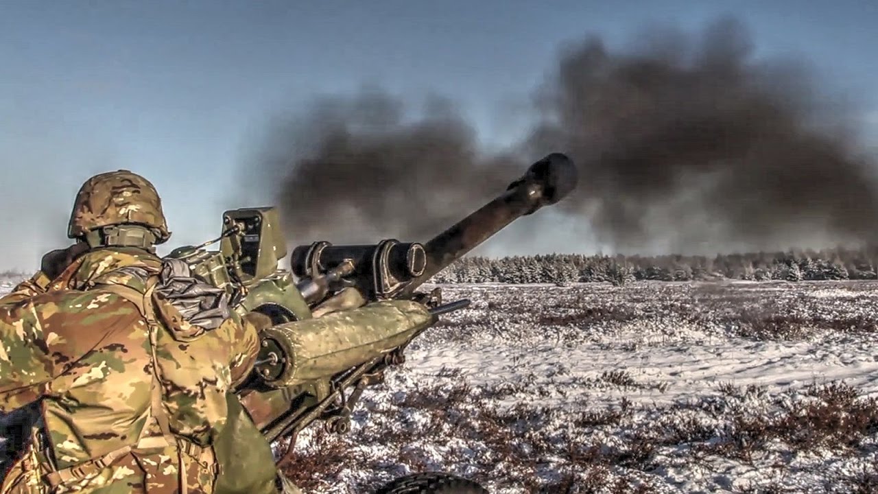 U.S. Soldiers • Conduct Live Fire M119 105mm and M777 155mm Howitzers