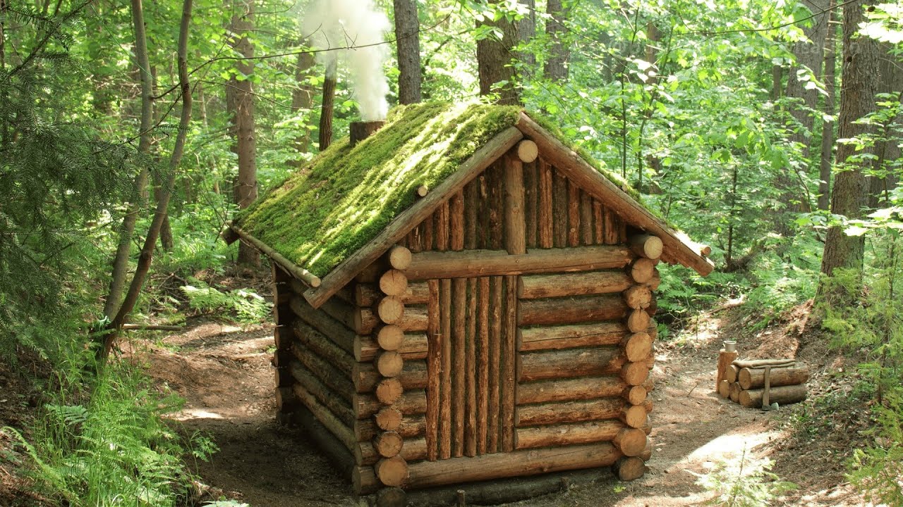 Building a Survival House in the Larch Woods. From start to finish