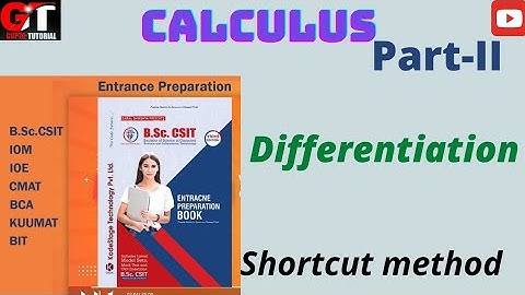 Calculus part-II Differentiation Entrance preparation #mathematics   #shortcut #trick