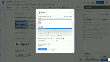 Schedule Emails from Google Docs in Quicklution