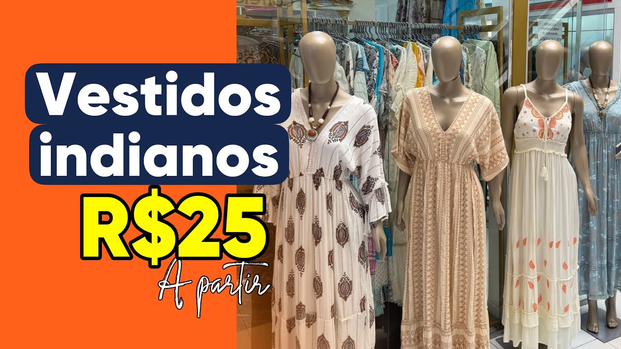 😍Vestidos indianos lindos e baratos - GOIÂNIA