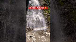 Rainbow Waterfall – Nature’s Magical Moment 🌈💦 #nature #travel #mountains #kedarnath#indianexplorers