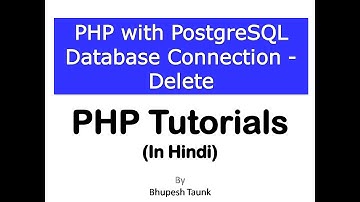 PHP with PostgreSQL Database connection