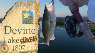 Kayak Bass Fly Fishing in Texas Soil Conservation Service Site 1 Reservoir