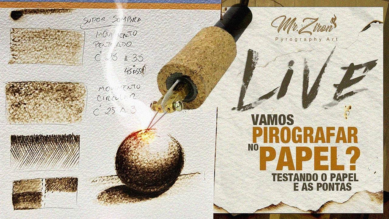 Pirografia no PAPEL - TESTANDO O PAPEL E AS PONTAS 🔥🔥🔥