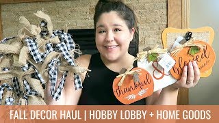Fall Decor Mini Haul | Hobby Lobby & Home Goods