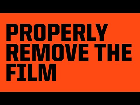 How to properly remove the film from the adhesive foam