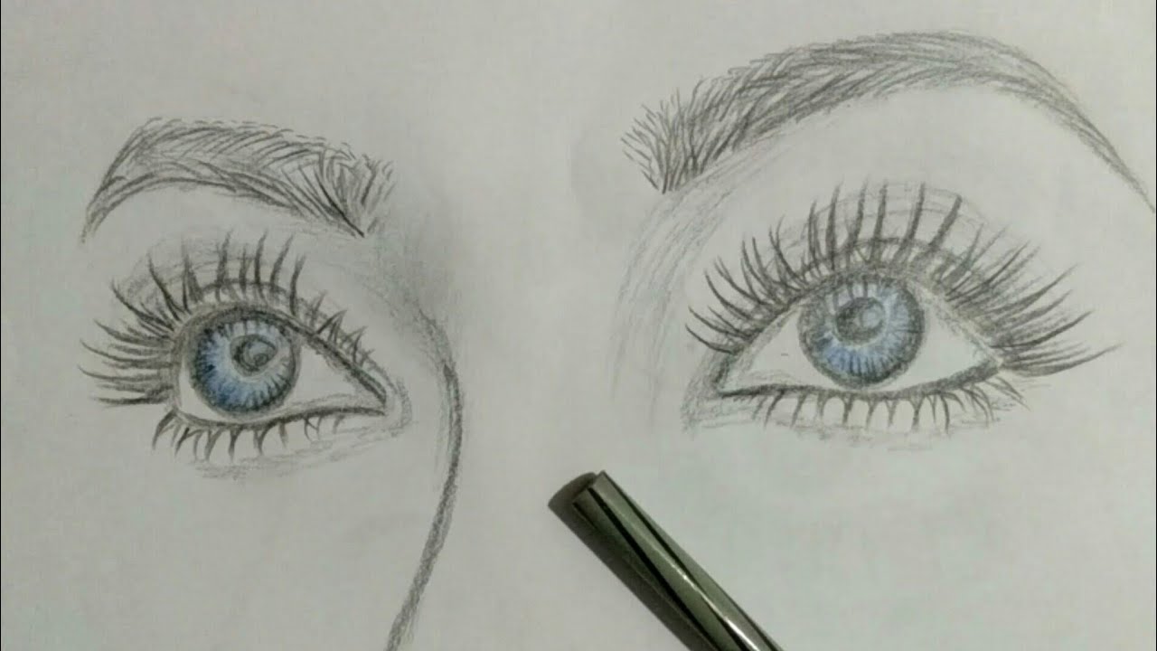  Cara Menggambar Mata  Untuk Pemula how to draw eyes YouTube