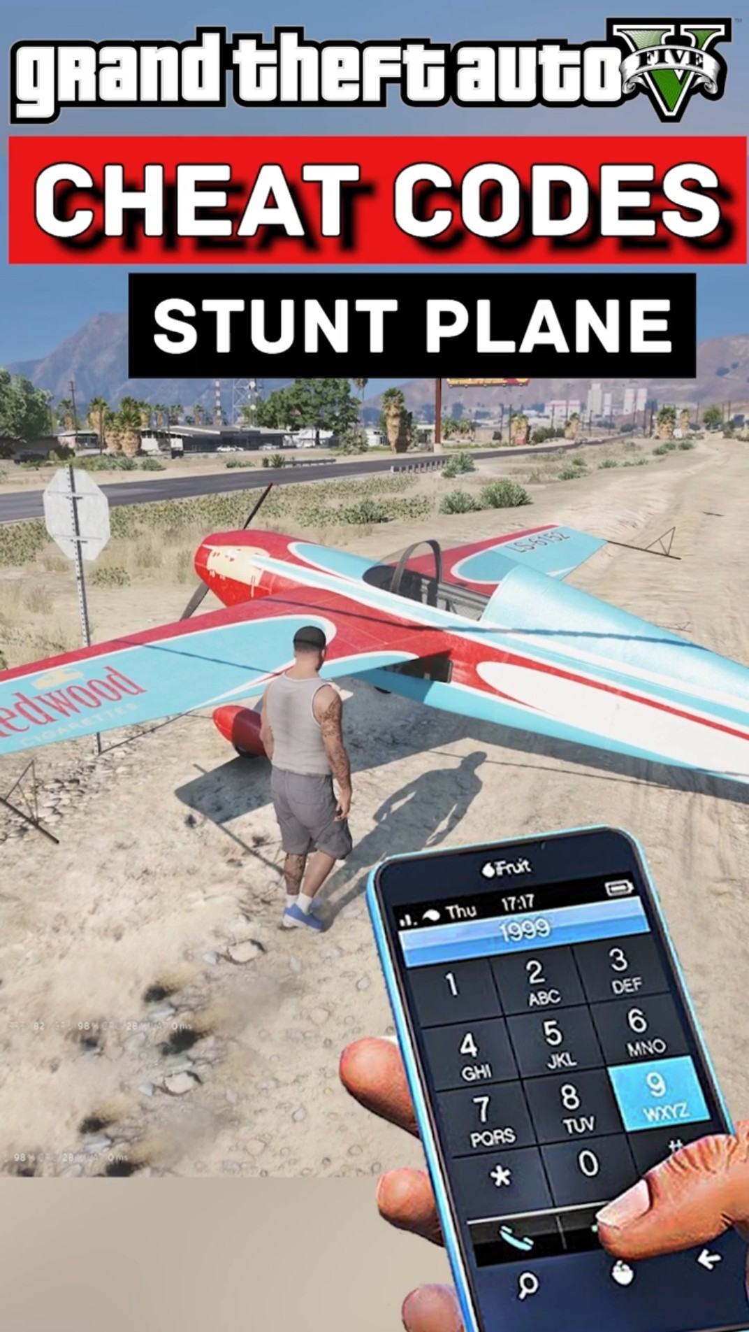 GTA 5 - SPORT PLANE CHEAT CODES - YouTube