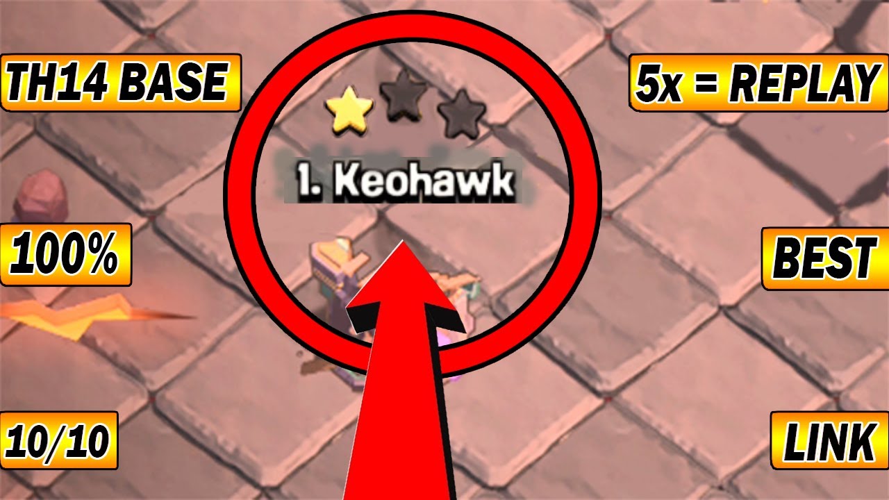 Only 1 Star Th14 CWL Base With Link 2021 | Unbeatable Th14 Base Link | Anti 1 Star Base TH14