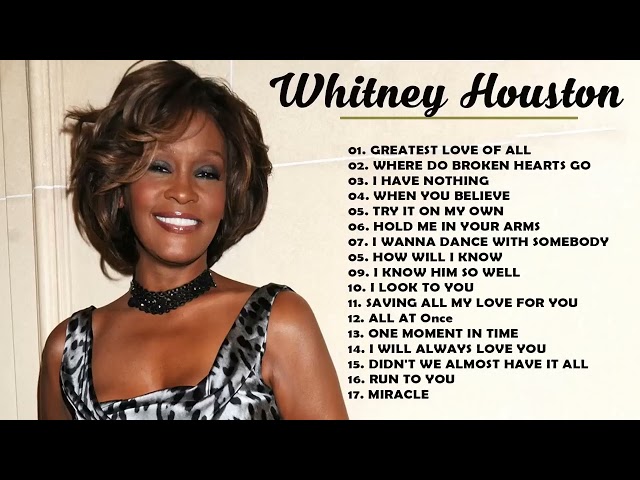 Whitney Houston Greatest Hits Full Album 🌸🌸 Whitney Houston Best Song Ever All Time 🌸🌸 class=