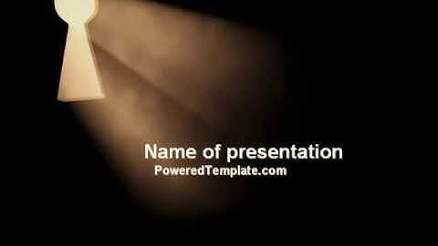 Keyhole In The Dark PowerPoint Template by PoweredTemplate.com