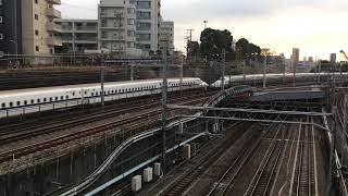 【しんかんせん、よこすかせん】東海道新幹線 N700A のぞみ（上下線）、横須賀線 E217系@新横浜、西大井〜品川