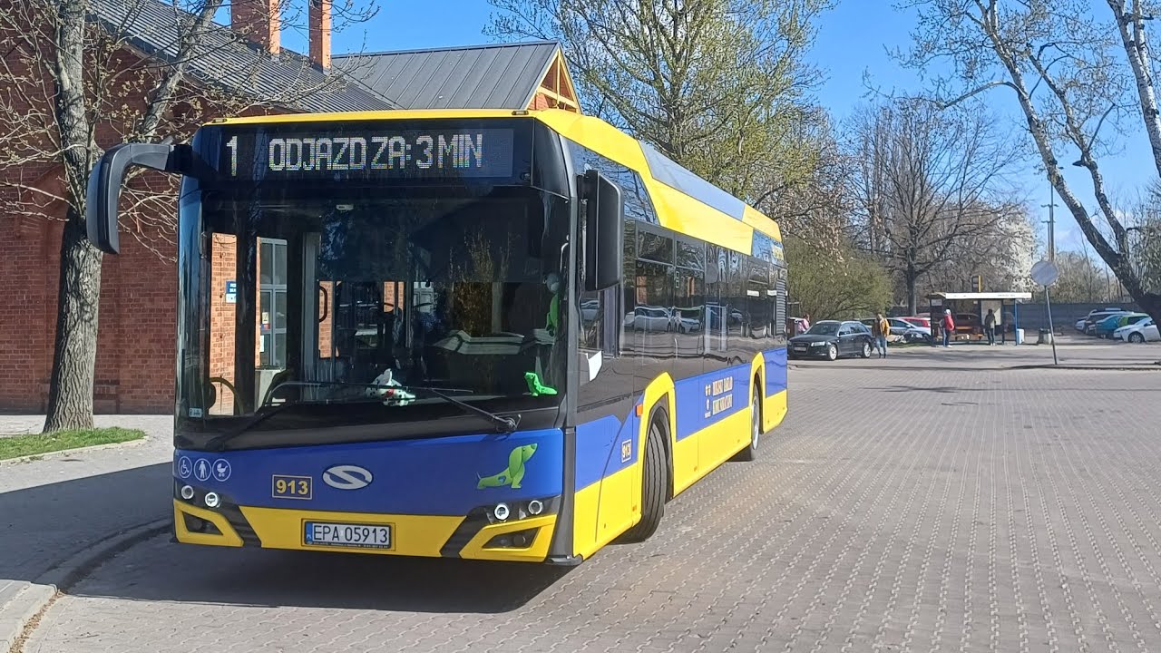 MZK Pabianice | Linia 1 | Waltera-Jankego - Dworzec PKP | Solaris Urbino 12 IV Hybrid #912