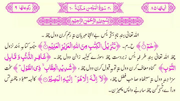 040 Surat ul Moomin Kashmiri Translated Quran with HD text || سورة المؤمن باللغة الكشميرية