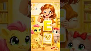 Letter E for Kids | E is for Elephant 🐘 | Learn ABC with Luna