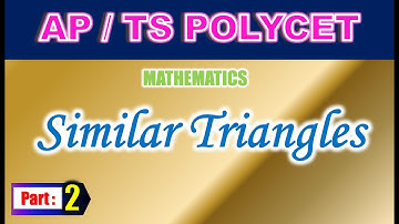 AP/TS POLYCET Mathematics Similar Triangles Part 2