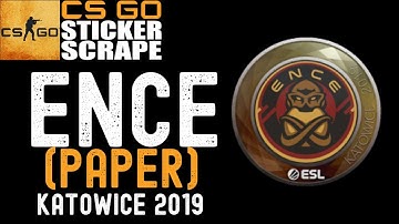 CSGO - Sticker | ENCE (Paper) | Katowice 2019 - Scrape - Counter Strike (CLEAN SCRAPE)