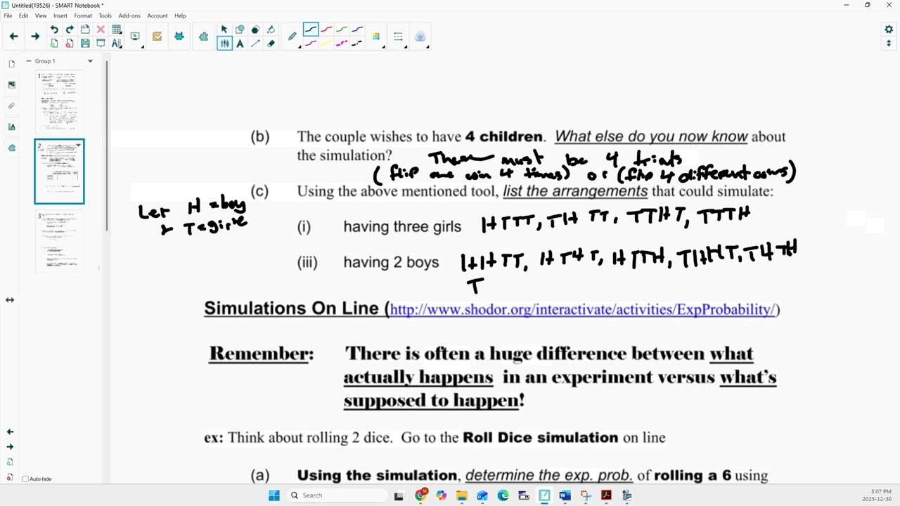 Comparing Experimental and Theoretical Probability