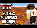 I survived 100 days in a badlands only world in minecraft hardcore