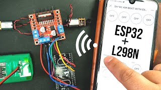 How to control 2 DC motors with ESP32 and L298N with mobile phone and Blynk app