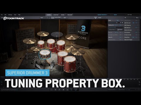 Superior Drummer 3: Tuning property box