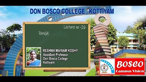 STATISTICS FOR BUSINESS DESISSIONS : LECTURE NO. 26: RANGE: MOD 1: B.B.A. S1