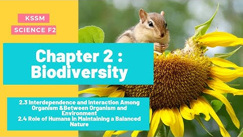 Chapter 2 : ECOSYSTEM . 2.3 Interdependence and Interaction among Organism  and 2.4 Human Role