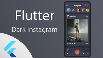 Flutter - Dark Instagram UI Concept- Speed Coding