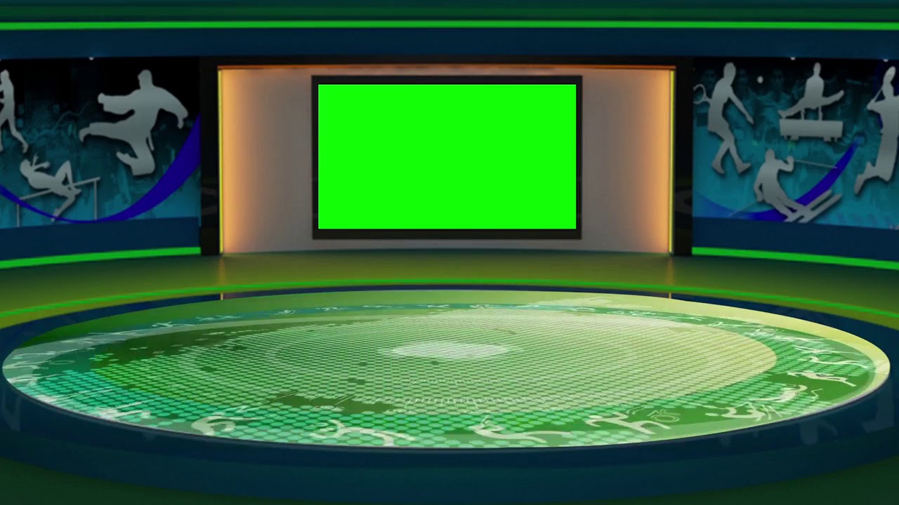 TV studio set virtual green screen top videos creator YouTube