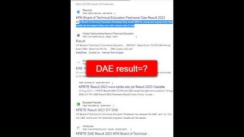 DAE RESULT 2023 kpbte kab hongai