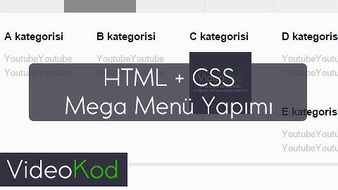 Html Mega Menü Yapımı