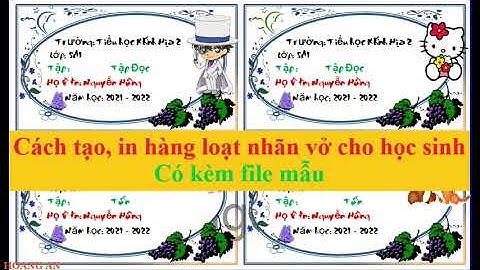 Tải mẫu nhãn vở đẹp trên Excel