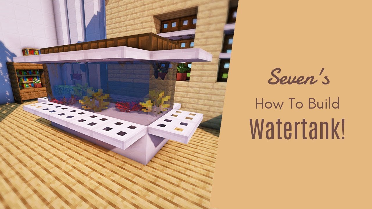 Minecraft How To Make A Tank Where Fish Can Actually Swim Furniture Construction Youtube