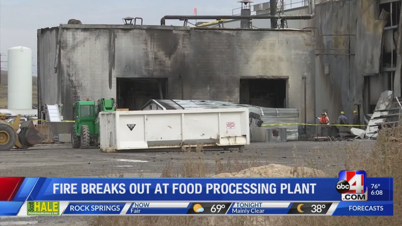Fire at food processing plant in Tremonton leads to three injuries, 300