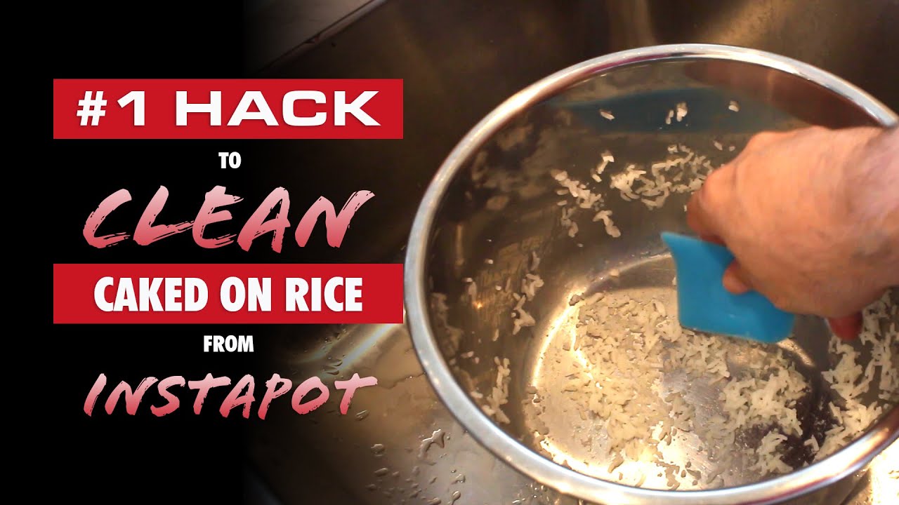 1 Hack to easily clean dried rice from instant pot. YouTube