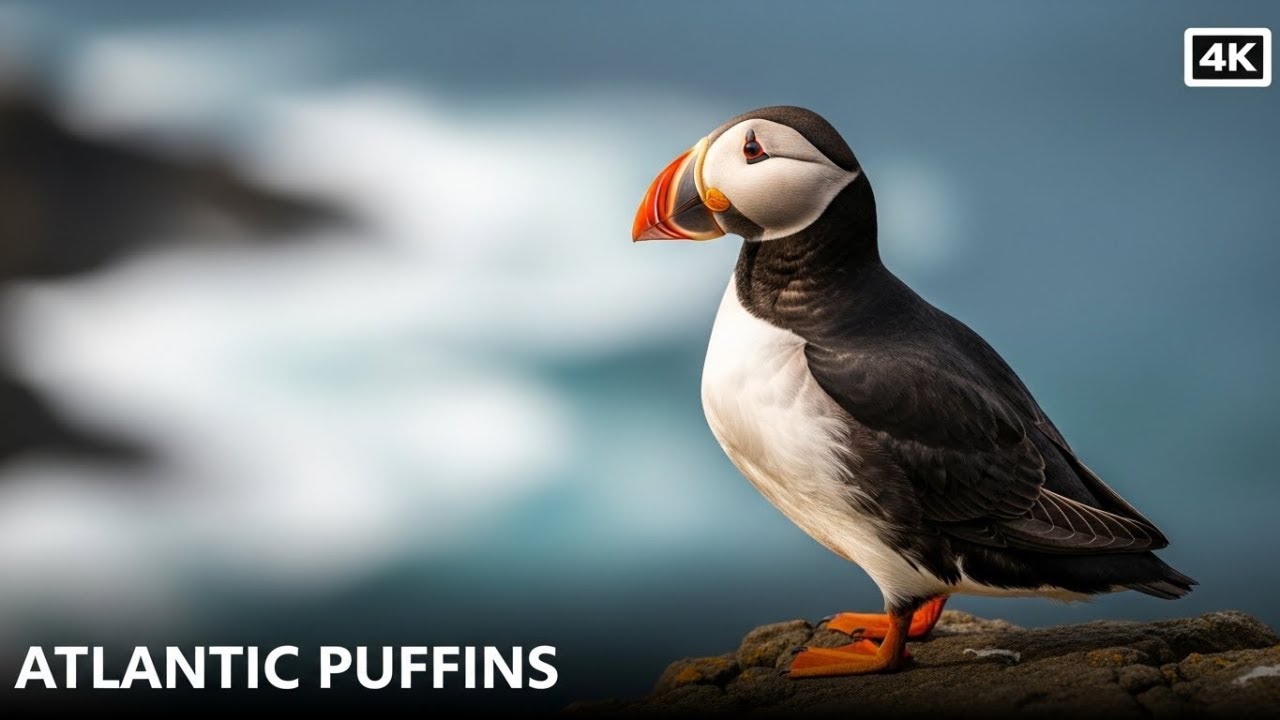 Atlantic Puffins! Documentary. 