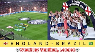 WOMEN’S  FINALISSIMA 2023 - ENGLAND vs BRAZIL at Wembley Stadium, London - 6 April 2023 (FANCAM)