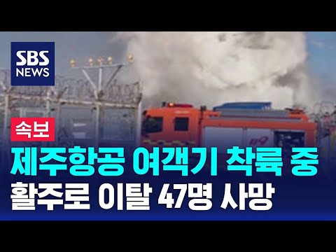 [속보] 무안공항서 여객기 착륙 중 활주로 이탈…47명 사망 / SBS