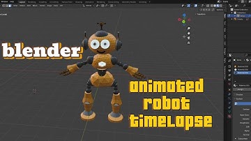 Creating a Futuristic Robot: Blender 3D Modeling Time-Lapse
