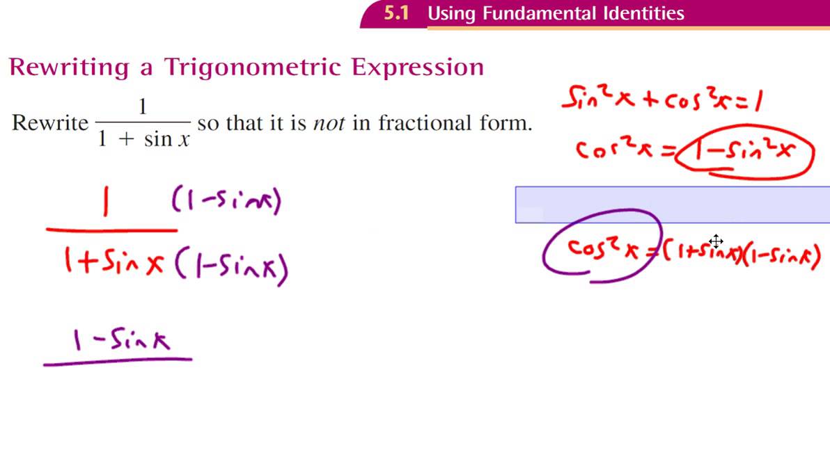 Rewriting Trig Expressions Ex 1 - YouTube Tim McCaffrey