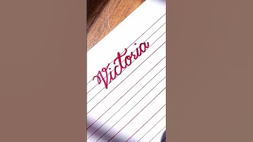 Victoria-Writing beautiful name in cursive handwriting ✨🖋️#handwriting #cursive #shorts