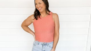 Tanya Textured High Neck Tank Top Fit Video | Sisterhood Style Boutique screenshot 5