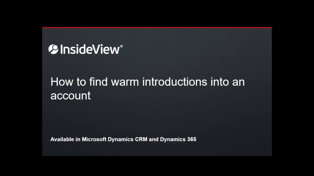 How to find warm introductions into an account - YouTube