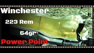 Winchester Ranger 223 Rem 64gr Power Point Ammo Ballistic Gel Test (HD) screenshot 5