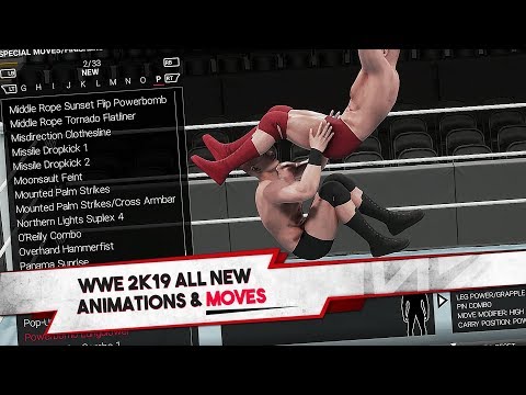 WWE 2K19 All NEW Moves & Move Animations (200+ Finishers)