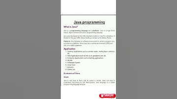 What is Java? Features of Java #java #coding #trwnding #viral