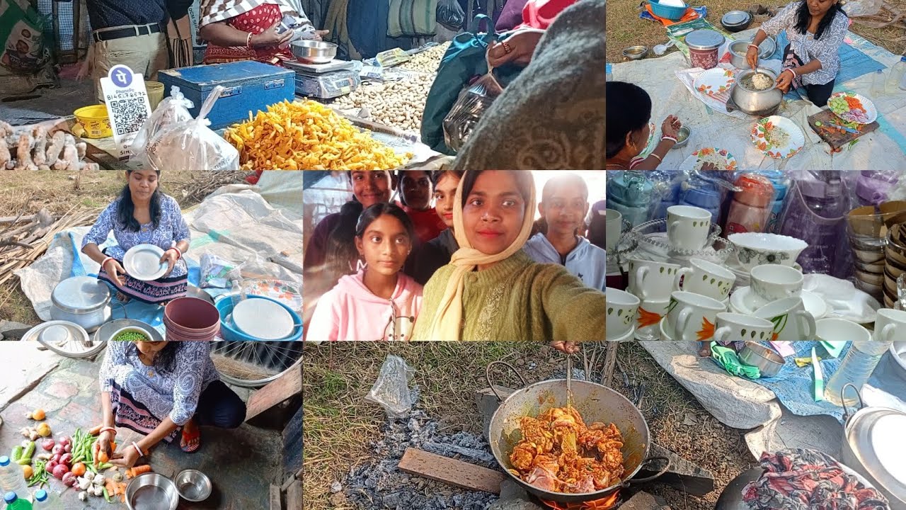 মাঠের ধারে ভাতের মেলায় পিকনিক করলাম 